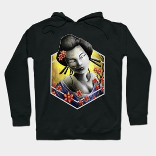 GEISHA SAKURA FLOWERS TRADITIONAL FEMALE JAPANESE  ARTWORK Hoodie